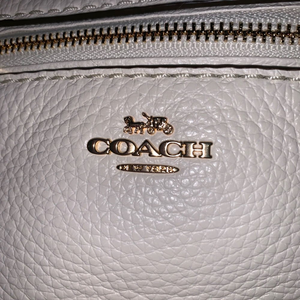 Coach White Leather Mini Backpack with Gold Hardware - Picture 6 of 9